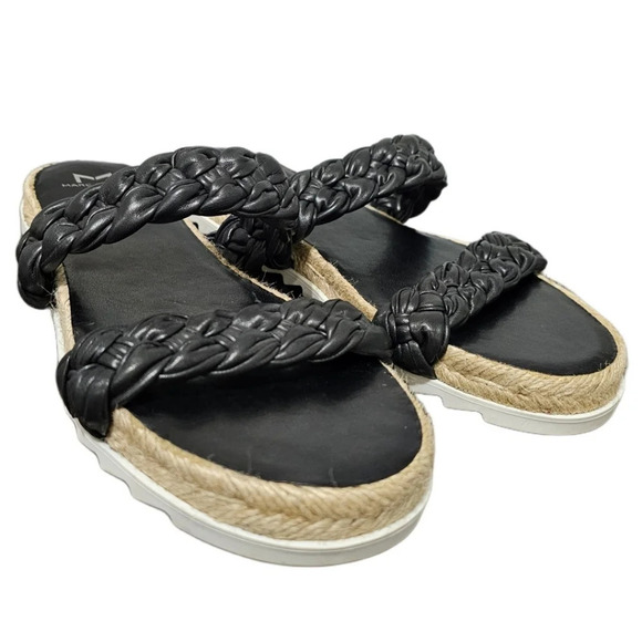 Marc Fisher Shoes - Marc Fisher Women's Jaimee Espadrille Leather Slide Sandals
